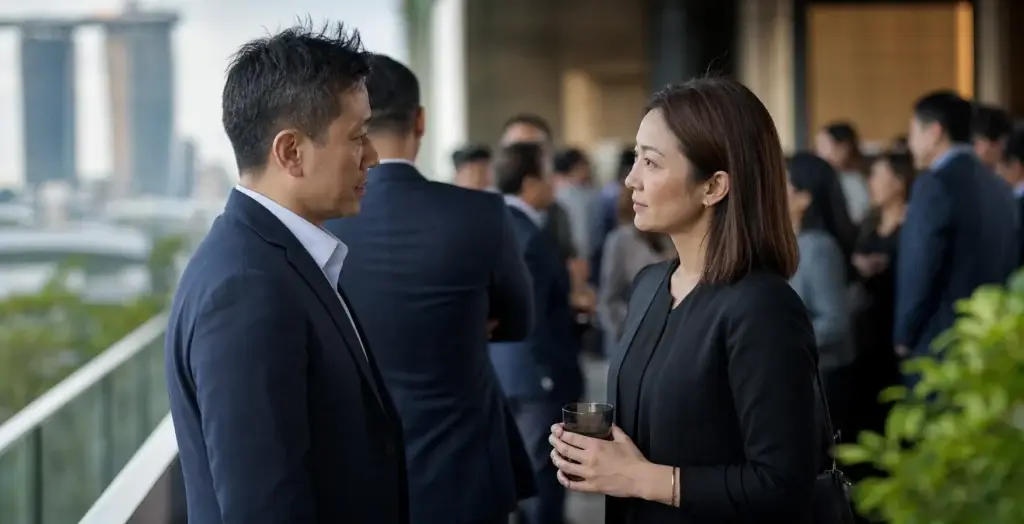 Headhunter speaking with a passive senior candidate
