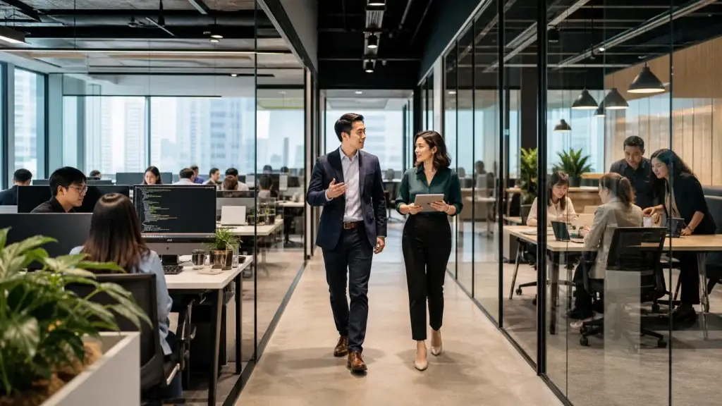 Recruitment partner supporting growing teams in a modern Singapore office