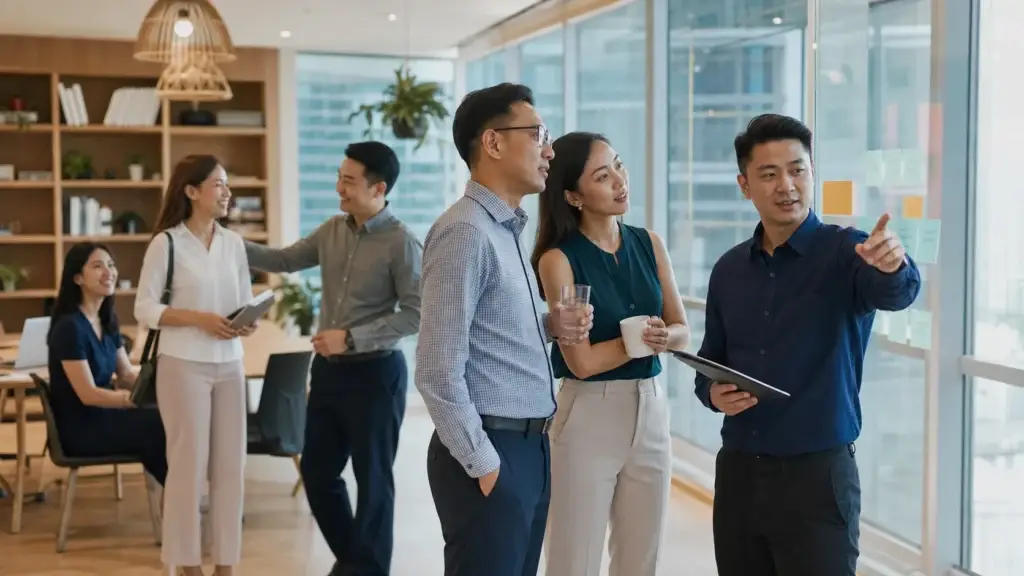 Singapore SME leaders planning recruitment with an employment agency consultant
